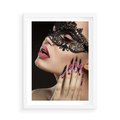 Plakat w ramie 50x70 - Piękno na tipsach - beauty, manicure - rama biała