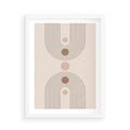 Plakat w ramie 50x70 - Zgeometryzowane Wizje - boho plakat, minimalizm - rama biała