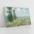 Obraz na płótnie 100x70 - Pola makowe w okolicach Argenteuil (1875), Claude Monet - Reprodukcja - reprodukcja, obraz na płótnie