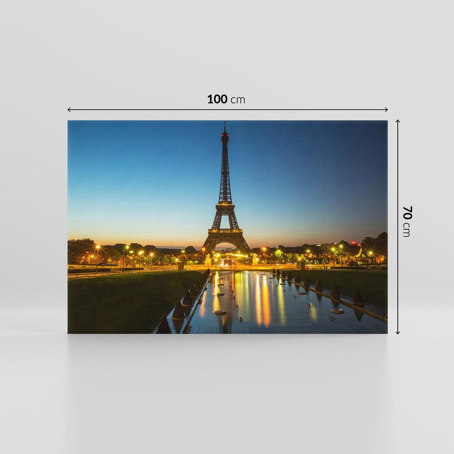 Obraz na płótnie 100x70 - Romantyczny Paryż: Wieża Eiffla - Paryż, Wieża