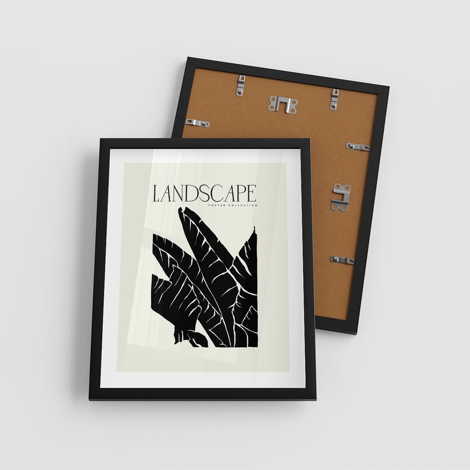 Plakat w ramie 40x50 - Rytmy roślinnego życia - nowoczesna sztuka, minimalistyczny styl - rama czarna