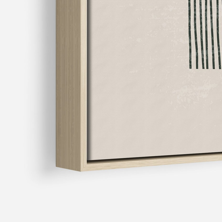 Obraz w ramie 50x70 - Przenikające Formy - nowoczesna sztuka, minimalizm - rama drewno