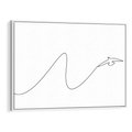 Obraz w ramie 70x50 - Ptasia Linia - ptak, jaskółka - rama biała