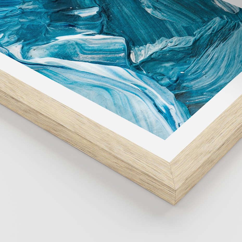 Plakat w ramie 50x70 - Wyrazista abstrakcja w akwareli - abstrakcja, akwarela - rama drewno