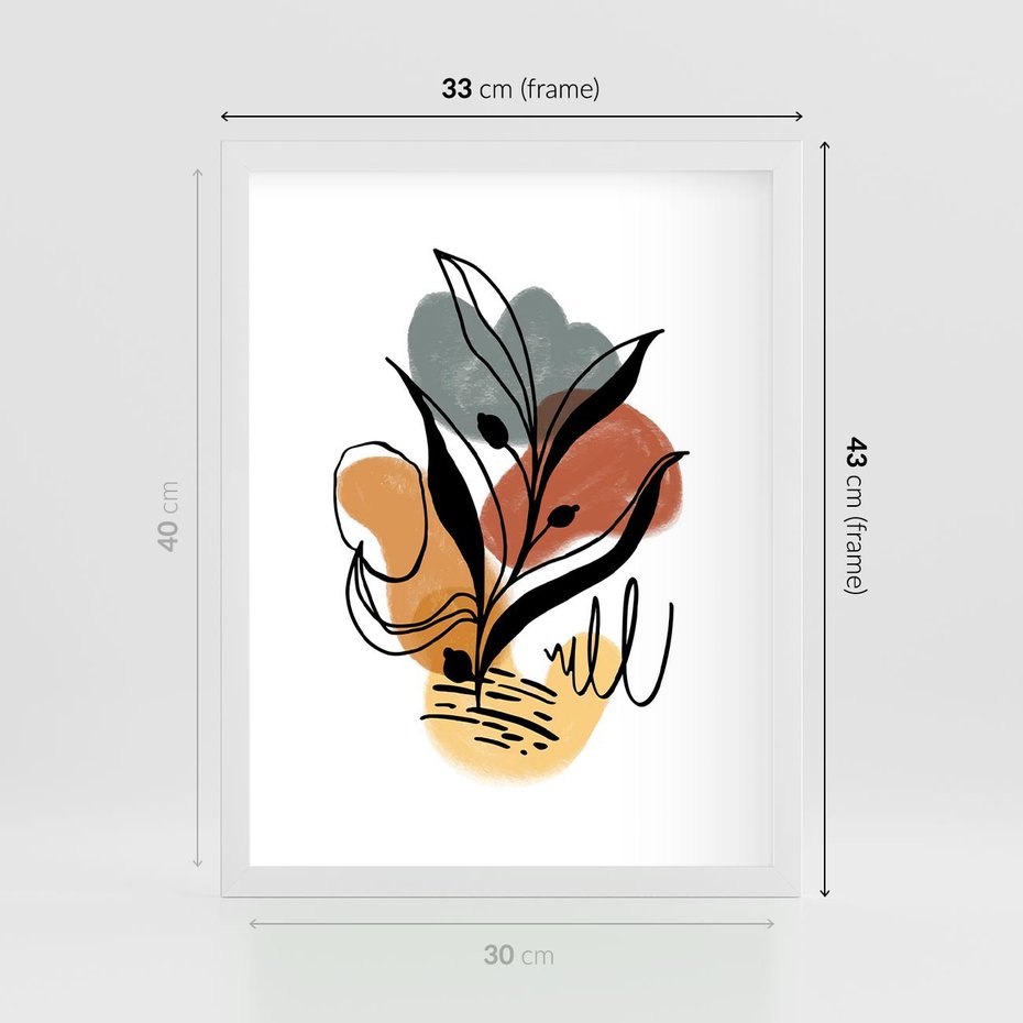 Plakat w ramie 30x40 - Rozkwitające Abstrakcje - abstrakcja, sztuka nowoczesna - rama biała