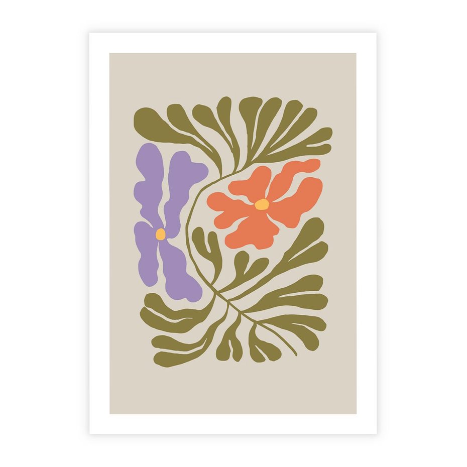 Plakat bez ramy 30x40 - Bezgraniczne Impresje - kwiaty, abstrakcja