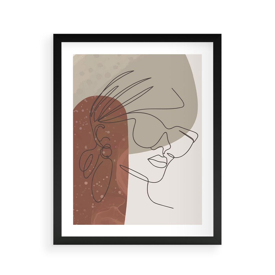 Plakat w ramie 40x50 - Kreatywność na Tle Plam - abstrakcyjna grafika, plamy - rama czarna