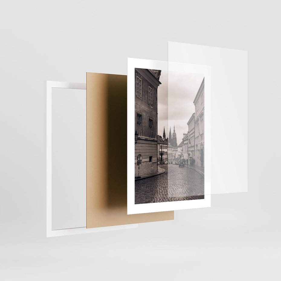 Plakat w ramie 30x40 - Przygoda Na Horyzoncie - uliczka, perspektywa - rama biała