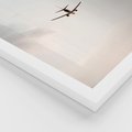 Zestaw obrazy w ramie 30x40 galeria - Wakacje, podróż, samolot, typografia - rama biała