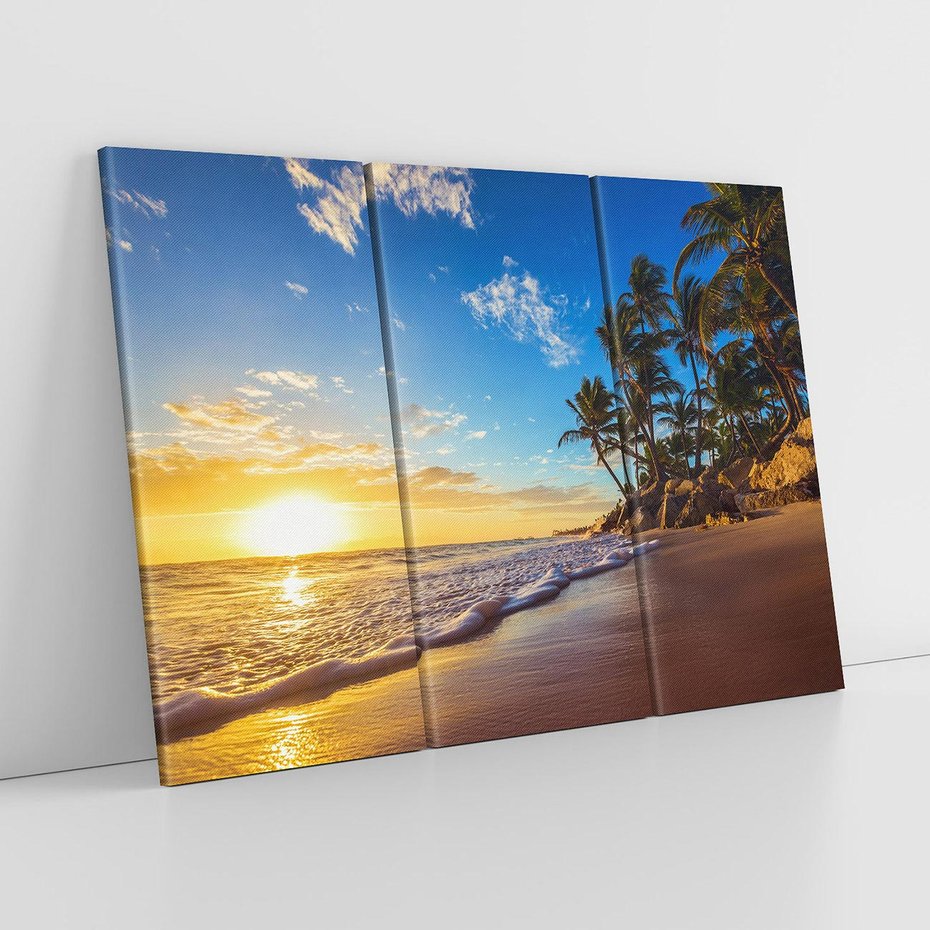 Obraz na płótnie 120x80 - Magia Tropików - zachód słońca,