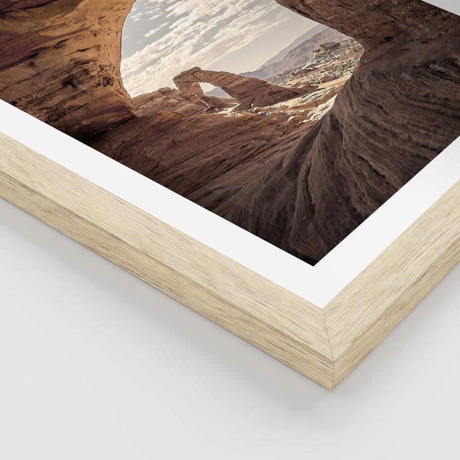 Plakat w ramie 40x50 - Kanionowy Labirynt - pustynia, skały - rama drewno