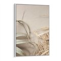 Obraz w ramie 80x120 - Boho urok suchych liści - suche, liście - rama biała