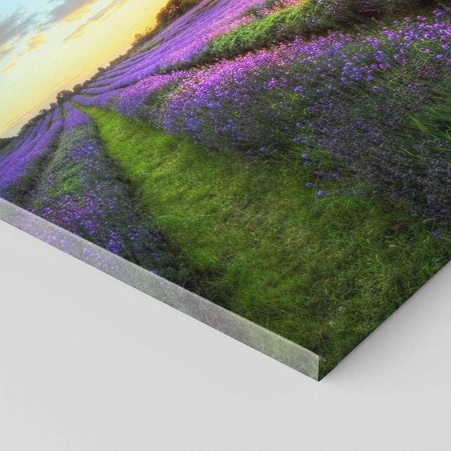 Obraz na płótnie 80x120 - Lawendowe Marzenia - lawenda, balony