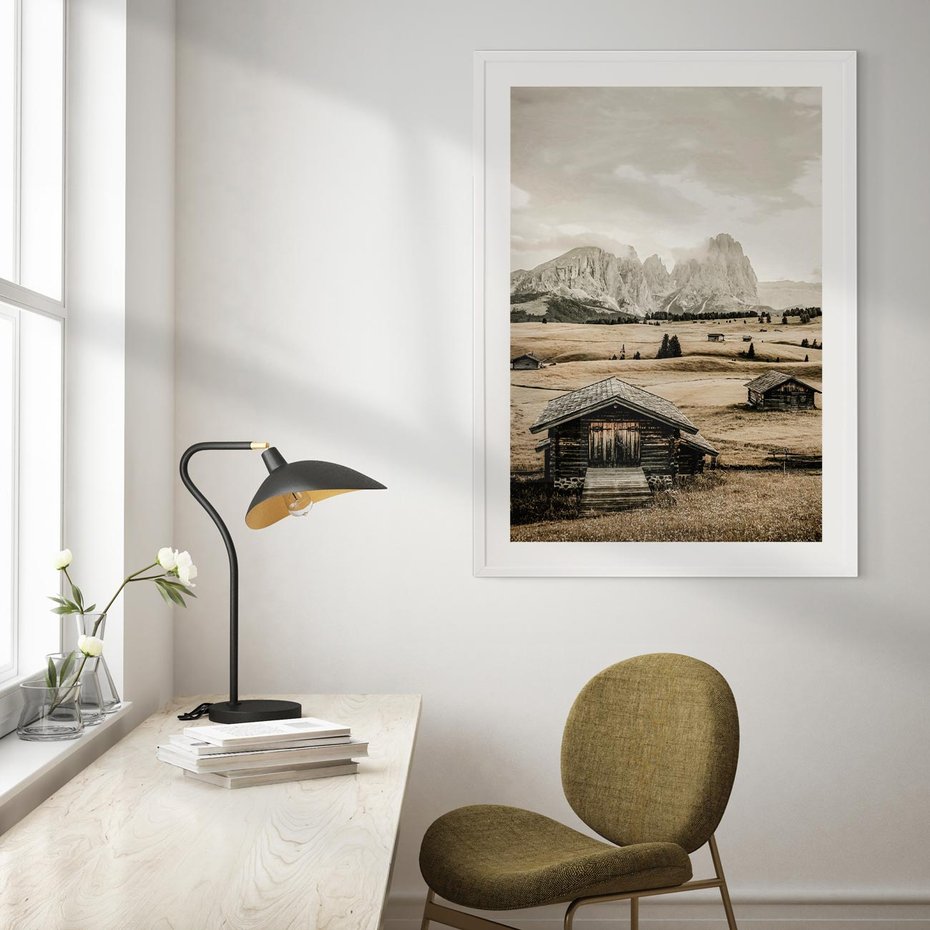 Plakat bez ramy 30x40 - Klasyczny Urok Górskich Domków - domki, w górach