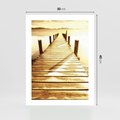Plakat bez ramy 30x40 - Stary pomost w sepia - pomost, sepia