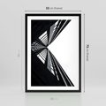 Plakat w ramie 50x70 - Nowoczesność w Linii - architektura, proste linie - rama czarna