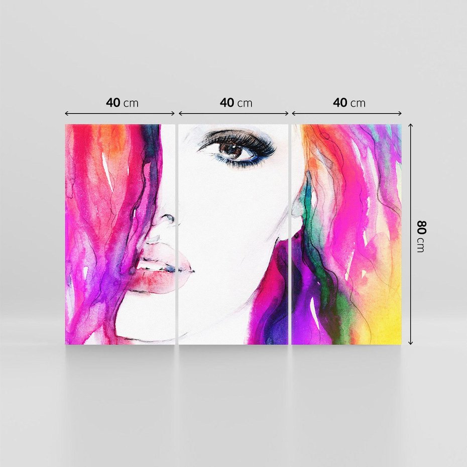 Obraz na płótnie 120x80 - Kobieta Twarz Abstrakcja - kobieta, twarz