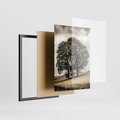 Zestaw obrazy w ramie 50x70 galeria - Górski, krajobraz, sepia - rama czarna