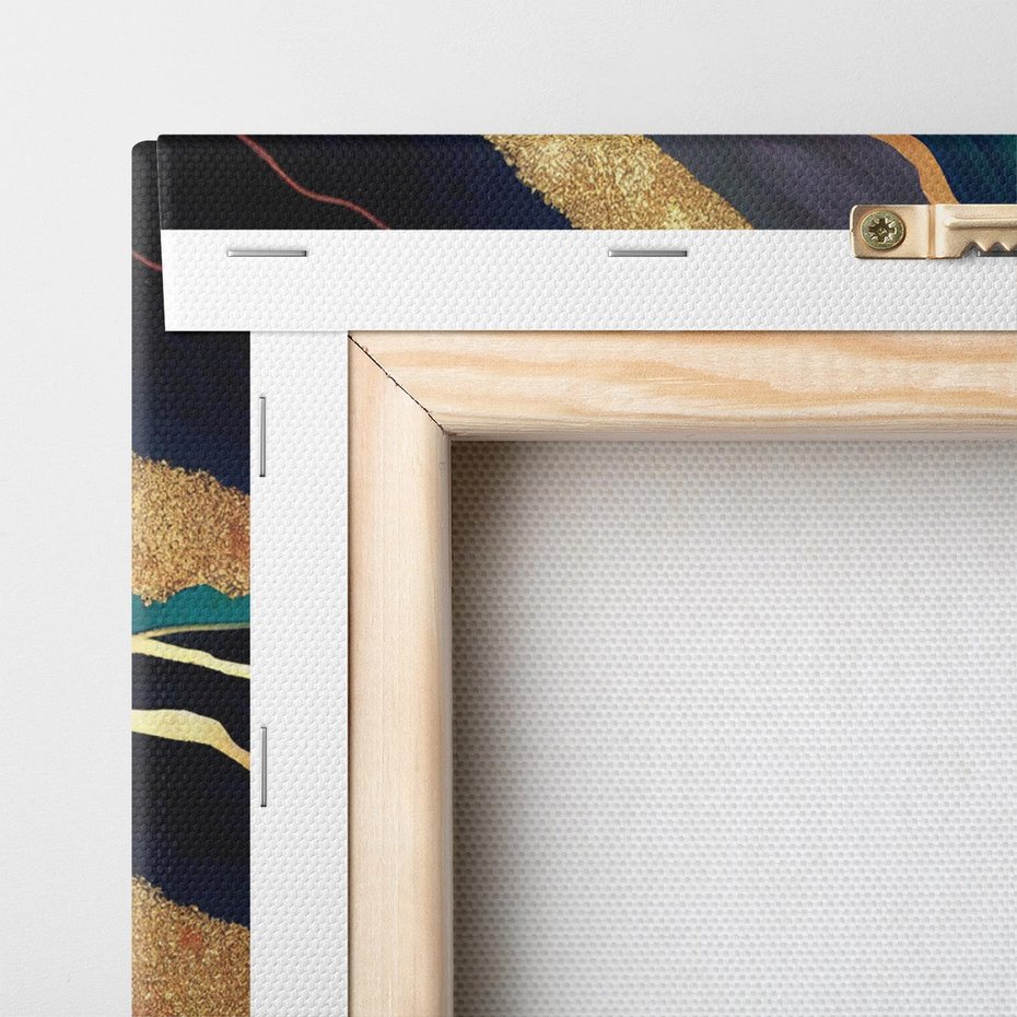 Obraz na płótnie 120x40 - Sztorm malarskich emocji - marmur, abstrakcyjna grafika