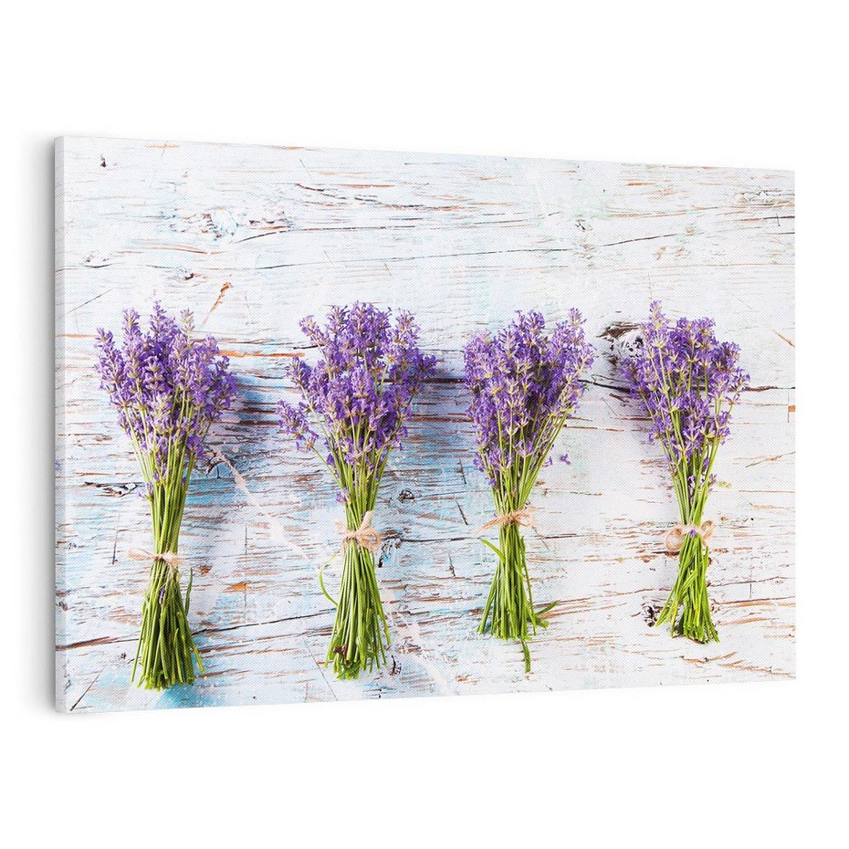 Obraz na płótnie 120x80 - Urok lawendowych pól - lawenda, kawiaty