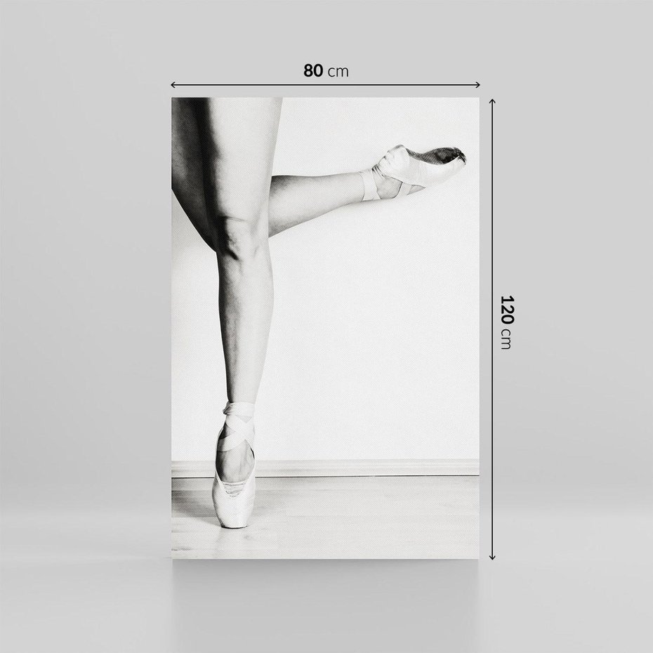 Obraz na płótnie 80x120 - Tańcząca Delikatność - artystyczne zdjęcie, odcienie szarości