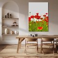 Obraz na płótnie 70x100 - Bujne maki na malowniczej łące - mak, maki