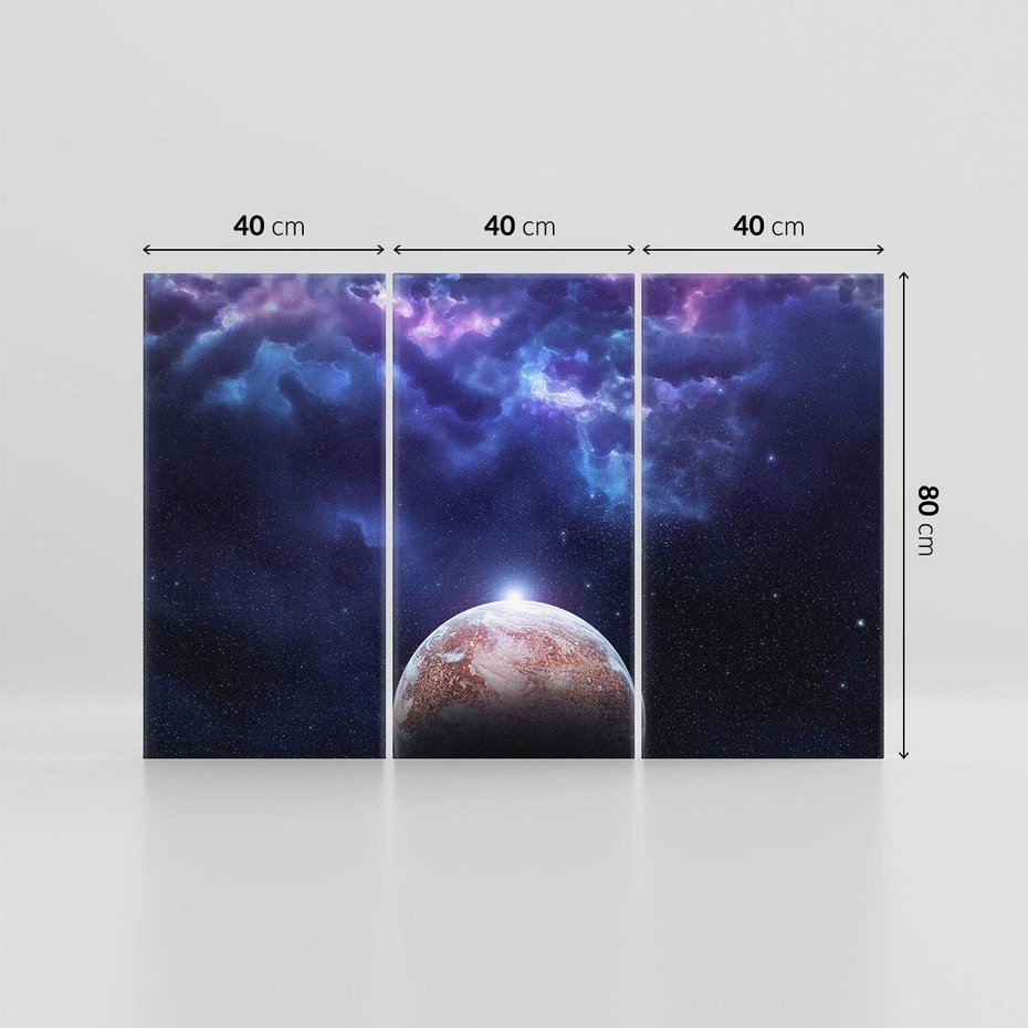 Obraz na płótnie 120x80 - Kosmos - Ziemia i Księżyc - kosmos, ziemia