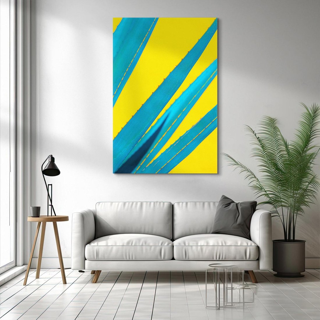 Obraz na płótnie 80x120 - Świeżość Natury - aloes, liście