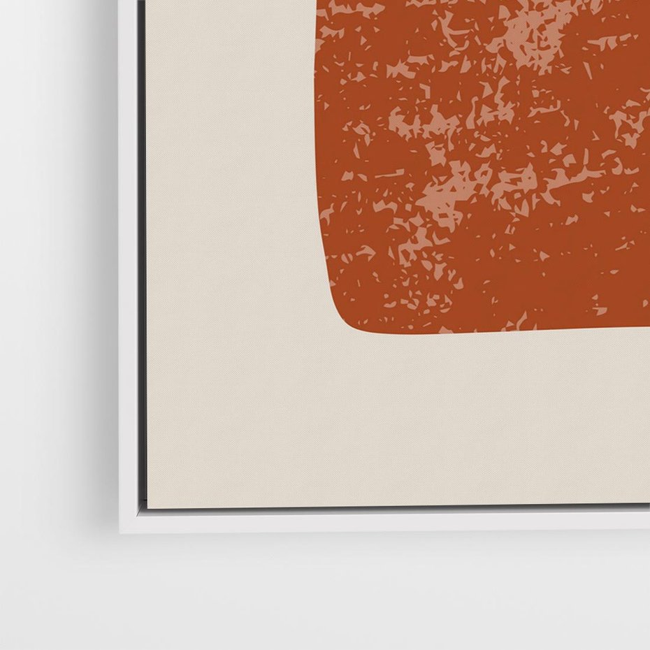 Obraz w ramie 80x80 - Przenikanie Granic - nowoczesny plakat, abstrakcyjne kształty - rama biała