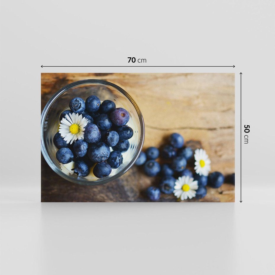 Obraz na płótnie 70x50 - Borówki - Owocowe Ukojenie - borówki, owoce