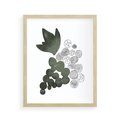 Plakat w ramie 40x50 - Grono Abstrakcji - minimalistyczny plakat, winogrona - rama drewno