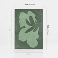 Obraz w ramie 50x70 - Kształty Zieleni - abstrakcyjny kształt, zielony plakat - rama biała