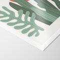 Plakat bez ramy 30x40 - Graficzna Harmonia: Liście i Rośliny na Plakacie - liście, grafika