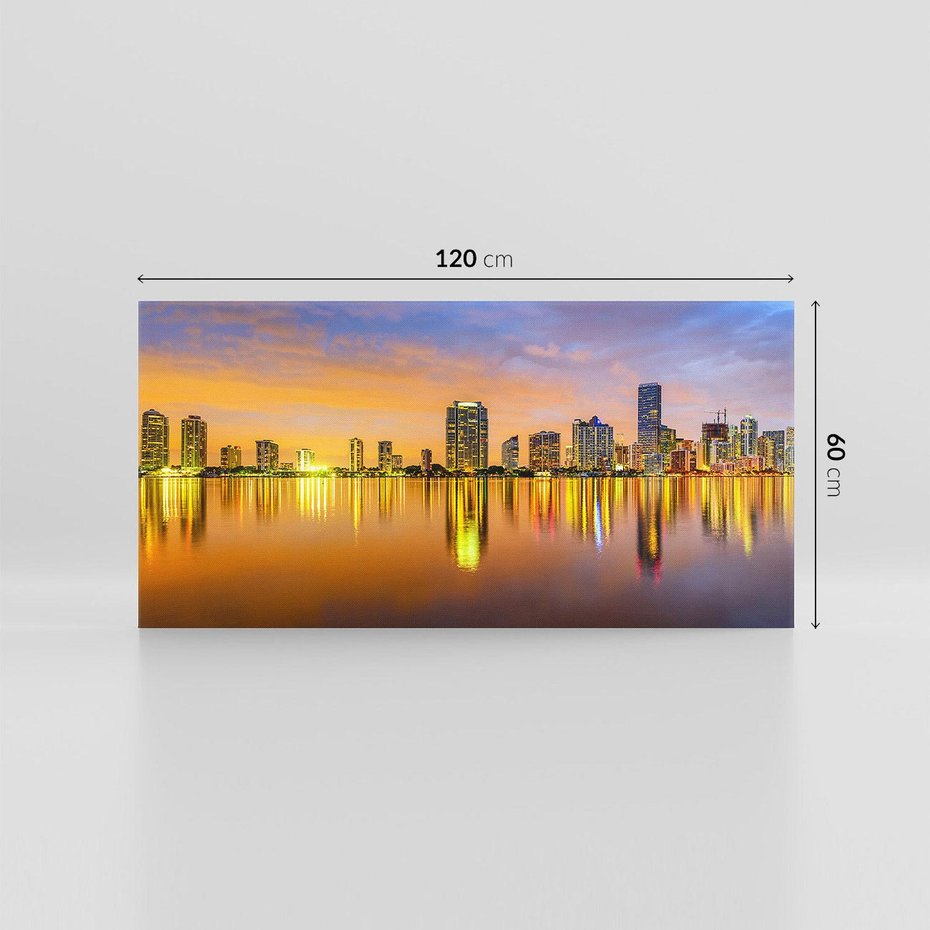 Obraz na płótnie 120x60 - miasto świateł - Miami, Floryda