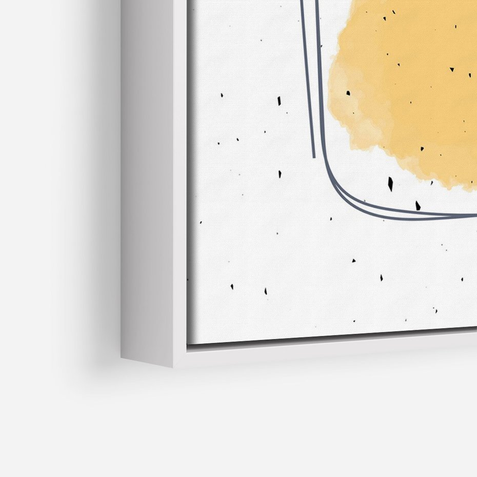 Obraz w ramie 80x120 - Wibracje Linii - abstrakcyjna kompozycja, jak ręcznie malowana - rama biała