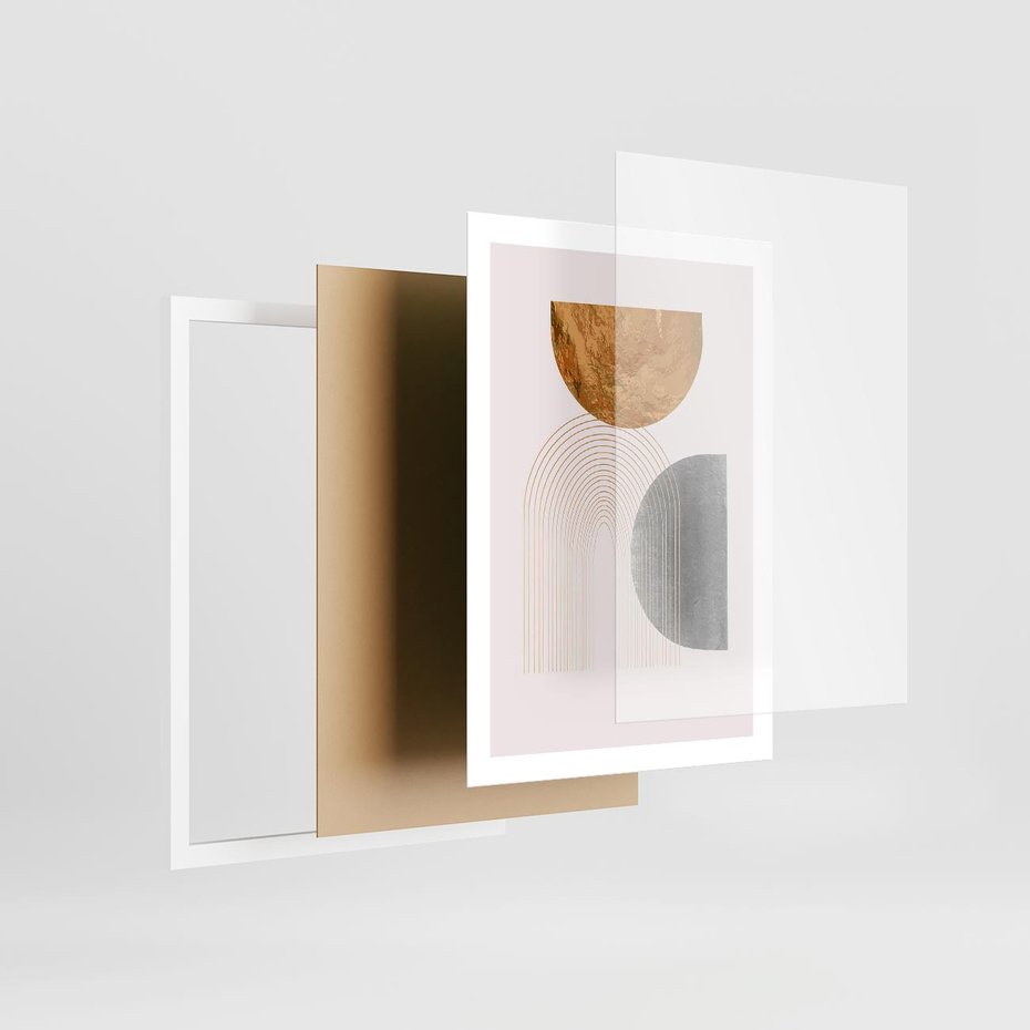 Plakat w ramie 50x70 - Nowoczesna Sztuka Geometrii - nowoczesna sztuka, modern - rama biała