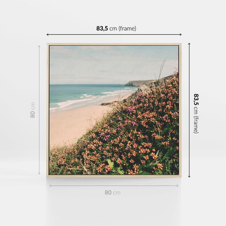 Obraz w ramie 80x80 - Perspektywa Klifu - fotografia, ocean - rama drewno