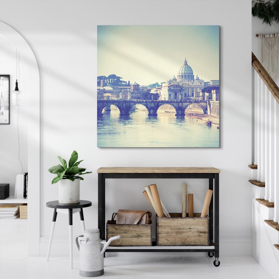 Obraz na płótnie 80x80 - Urok włoskiego miasta - Włochy, miasto