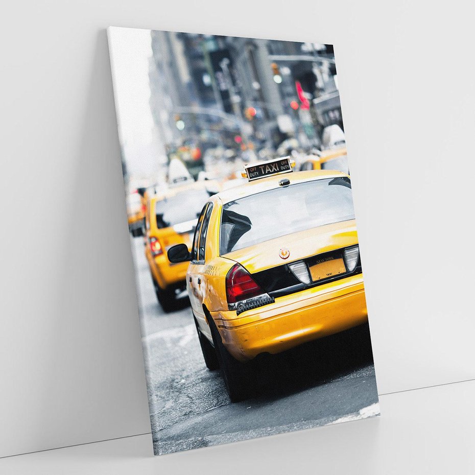 Obraz na płótnie 80x120 - Wszystkie światła prowadzą do Nowego Jorku - TAXI, NY