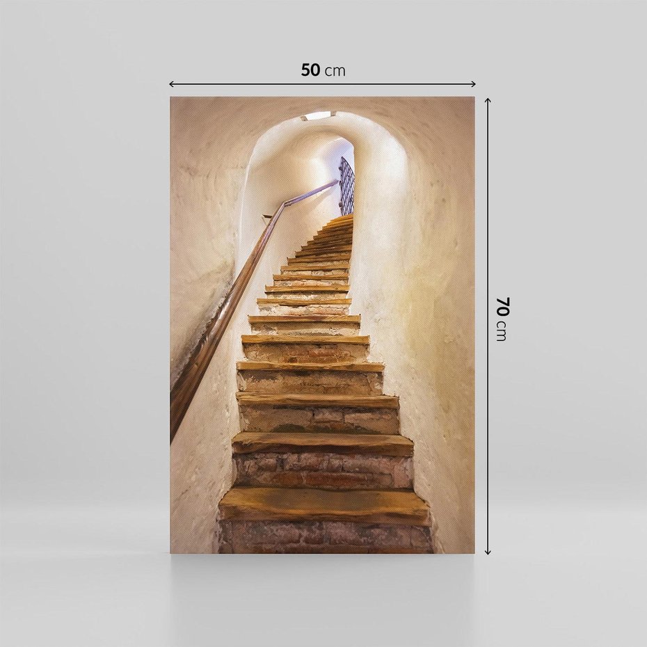 Obraz na płótnie 50x70 - Schody Wymiarów - schody, tunel