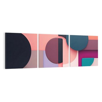 Obraz na płótnie 150x50 - Przenikanie przestrzeni czasu - abstrakcja, geometria