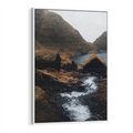 Obraz w ramie 80x120 - Spokój Natury - skandynawski, pejzaż - rama biała
