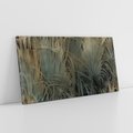 Obraz na płótnie 100x50 - Światło w mroku duszy - liście traw, mroczny klimat