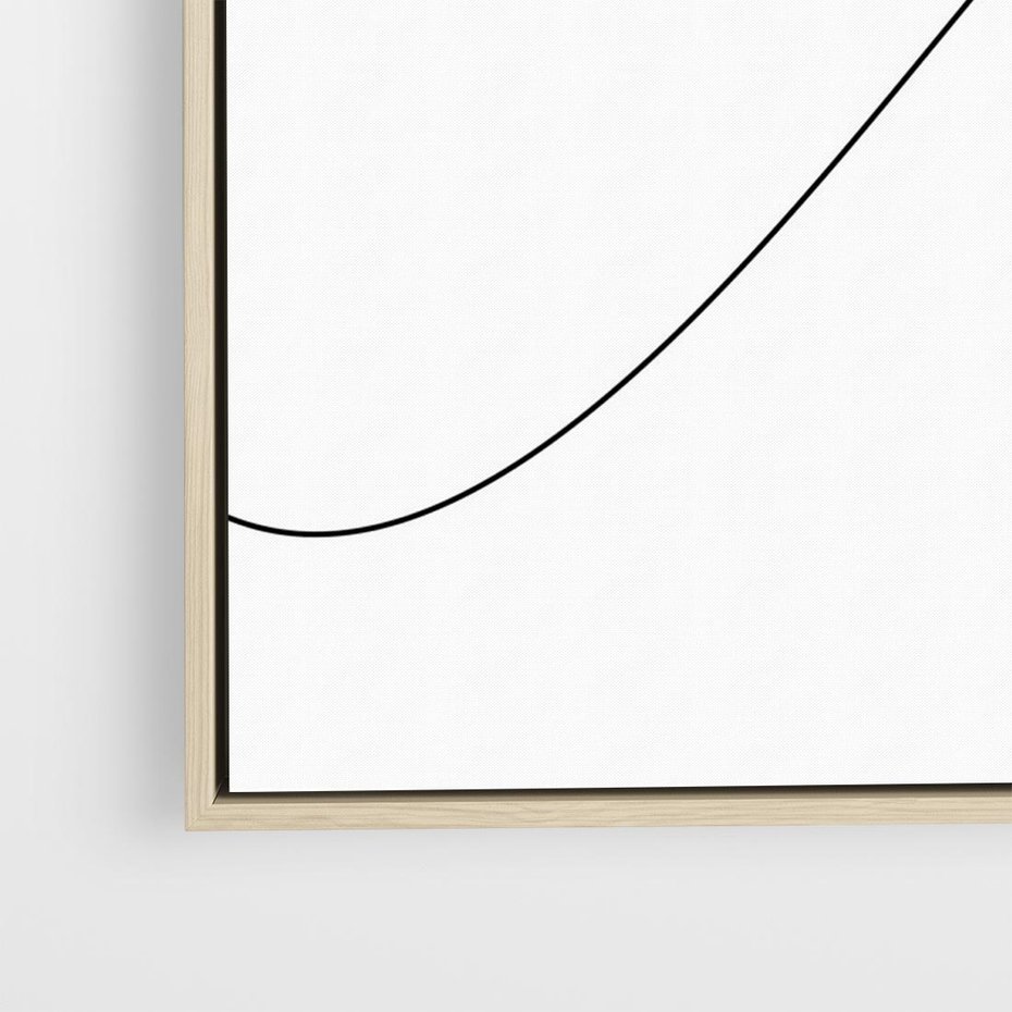 Obraz w ramie 70x50 - Ptasia Linia - ptak, jaskółka - rama drewno