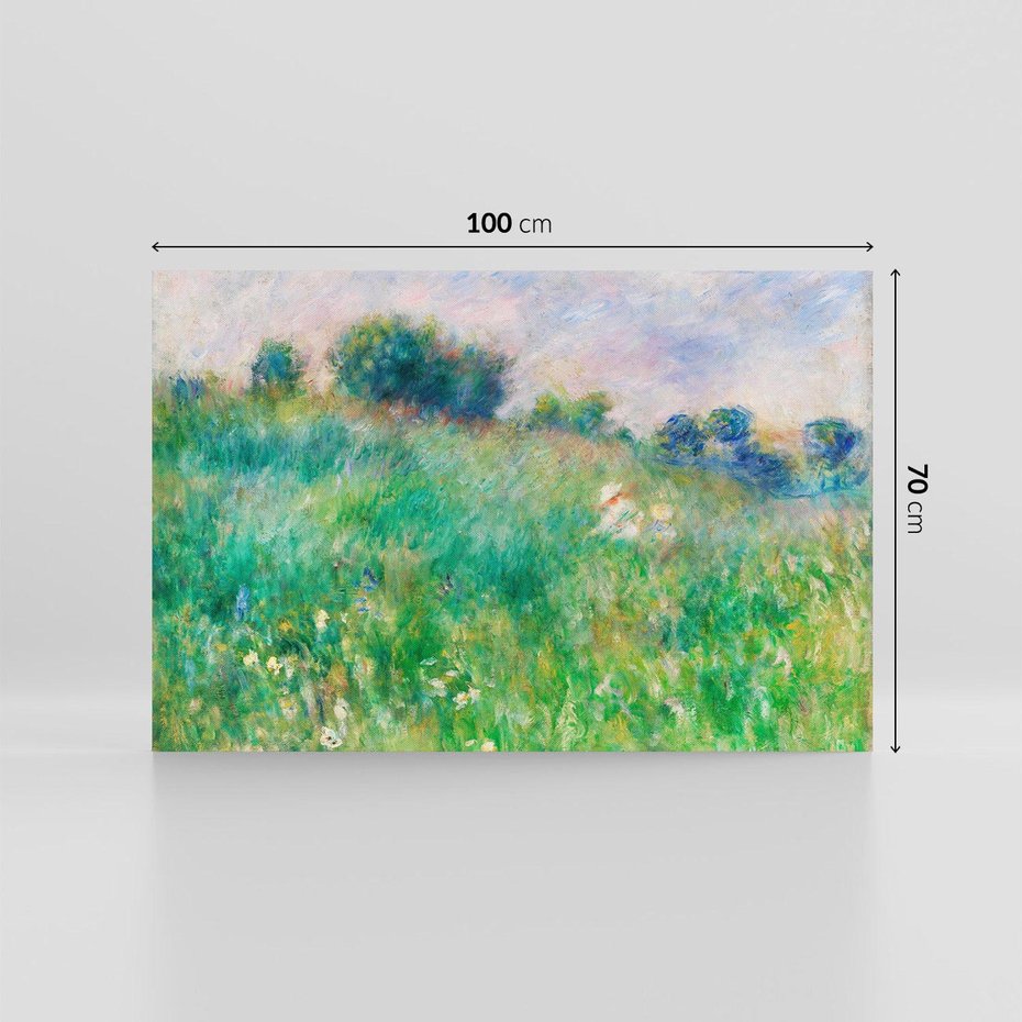Obraz na płótnie 100x70 - "Łąka (La Prairie)" (1880) Pierre-Auguste Renoir - Reprodukcja - reprodukcja, obraz na płótnie