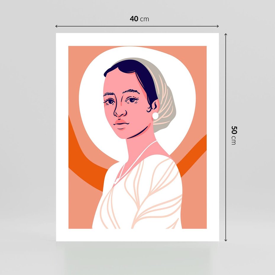 Plakat bez ramy 40x50 - Kobieca Harmonia - nowoczesny plakat, styl retro