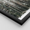 Zestaw obrazy w ramie 50x70 galeria - Kawa, las, zima, przytulnie - rama czarna