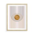 Plakat w ramie 50x70 - Złota Geometria - styl modern, złoto - rama drewno