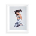 Plakat w ramie 50x70 - Sportowy Ducha: Energia i Siła - fitness, sport - rama biała
