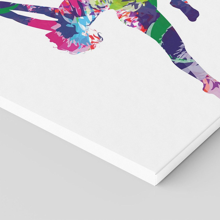 Obraz na płótnie 60x60 - Taniec w akwareli - taniec, akwarela